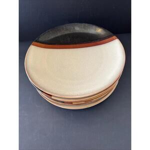 Sango TEMPO BLACK Dinner Plates Set of 7 - 11 1/4" Model # 5170